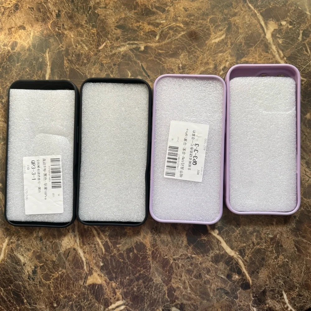 Phone Case Apple iPhone 16 Pro Case (4) Pack Purple Black Colorful Floral Hearts